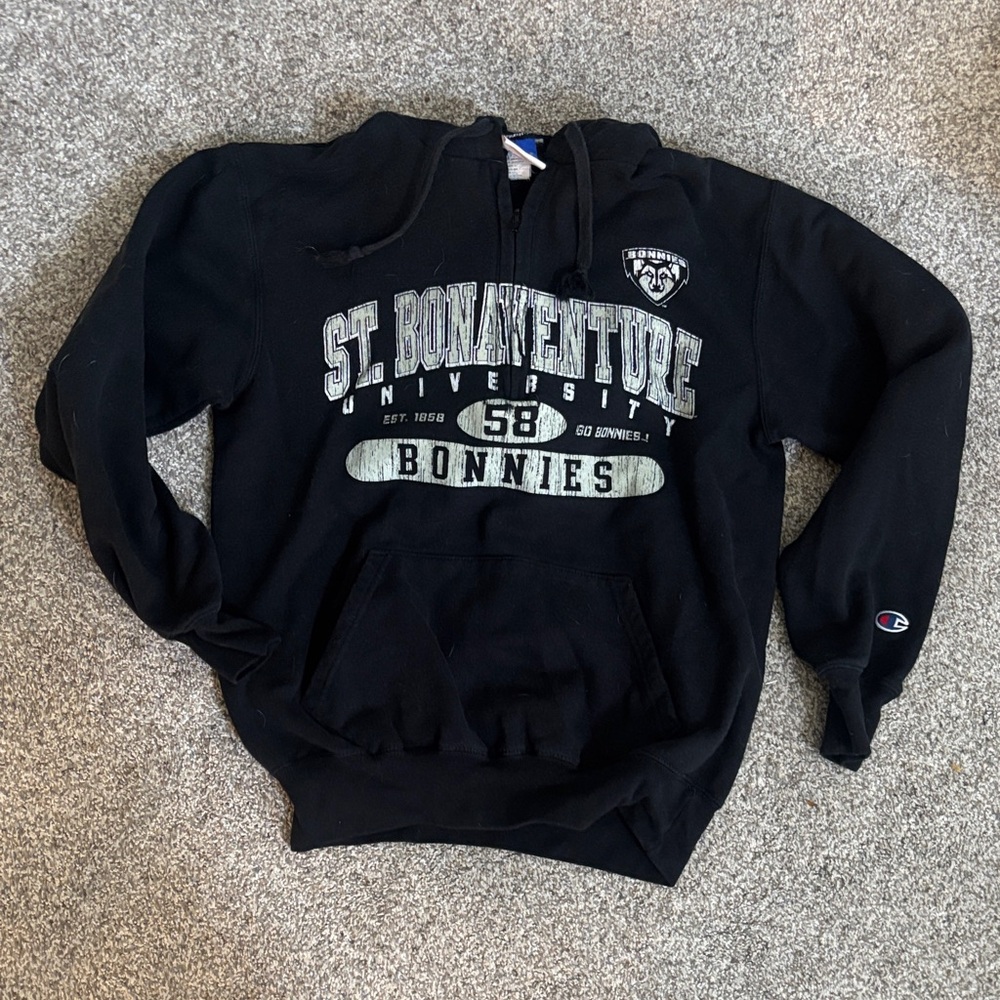 Champion Men’s Black St. Bonaventure University Crewneck Sweatshirt